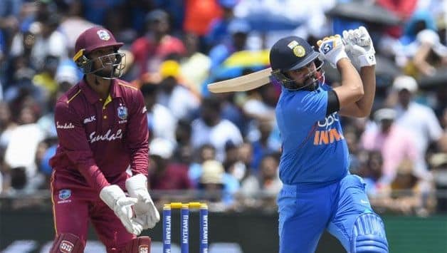 Rohit two blows away from surpassing Gayle as leading T20I six-hitter