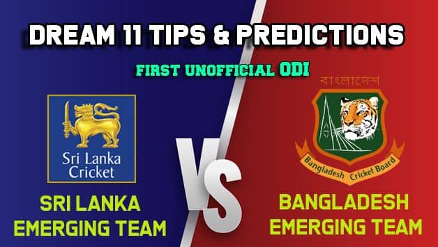 SL-ET vs BD-ET Dream11 Team Sri Lanka Emerging Team vs Bangladesh Emerging Team, 1st Unofficial ODI, Sri Lanka Emerging Team tour of Bangladesh – Cricket Prediction Tips For Today’s Match SL-ET vs BD-ET at Savar