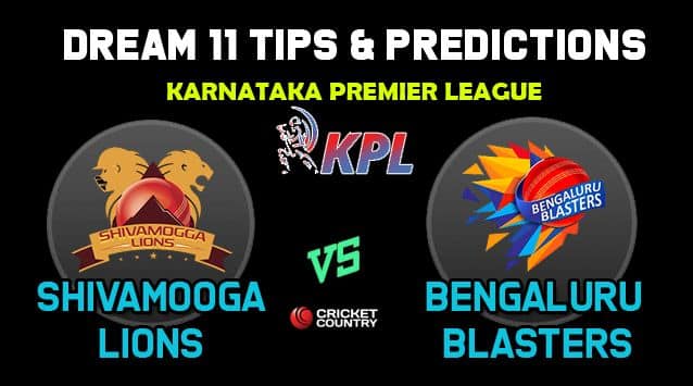 SL vs BB Dream11 Team Shivamogga Lions vs Bengaluru Blasters KPL 2019 Karnataka Premier League – Cricket Prediction Tips For Today’s T20 Match at Bengaluru