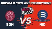 Dream11 Team Somerset vs Middlesex South Group VITALITY T20 BLAST ENGLISH T20 BLAST – Cricket Prediction Tips For Today’s T20 Match SOM vs MID at Richmond