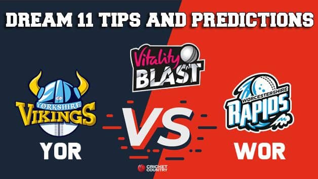 Dream11 Team Yorkshire vs Worcestershire North Group VITALITY T20 BLAST ENGLISH T20 BLAST – Cricket Prediction Tips For Today’s T20 Match YOR vs WOR at Leeds