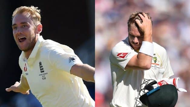 David Warner’s horror Ashes series ends as Stuart Broad gets him out for record-equalling 7th time