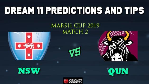 Dream11 Team New South Wales Blues vs Queensland Bulls, Match 2 Marsh One-Day Cup 2019 Australian ODD – Cricket Prediction Tips For Today’s Match NSW vs QUN at Brisbane