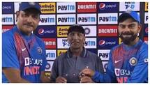 INDvsSA, 2nd T20: Virat Kohli, Coach Ravi Shastri Felicitates Curator Daljit Singh