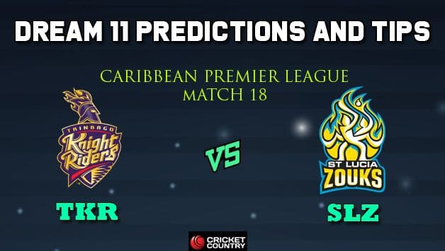 Dream11 Team Trinbago Knight Riders vs St Lucia Zouks Match 18 Caribbean Premier League 2019 – Cricket Prediction Tips For Today’s T20 Match TKR vs SLZ at St Lucia