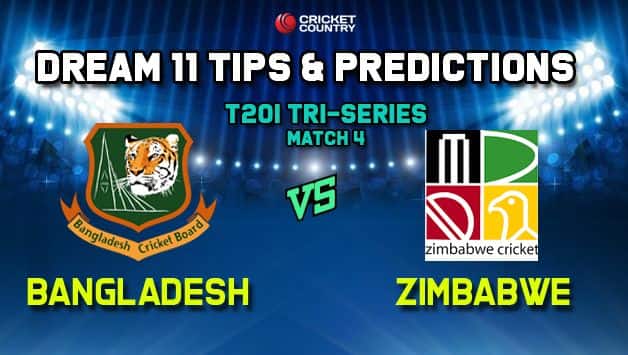 BAN vs ZIM Dream11 Team Bangladesh vs Zimbabwe, Match 4, T20I Tri-series– Cricket Prediction Tips For Today’s Match BAN vs ZIM at Chattogram