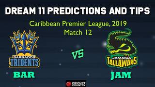 Dream11 Team Barbados Tridents vs Jamaica Tallawahs Match 12 Caribbean Premier League 2019 – Cricket Prediction Tips For Today’s T20 Match BAR vs JAM at Jamaica
