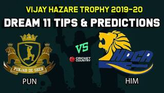 Dream11 Team Punjab vs Himachal Pradesh, Round 2, Elite Group B Vijay Hazare Trophy 2019 VHT ODD – Cricket Prediction Tips For Today’s Match PUN vs HIM at Vadodara