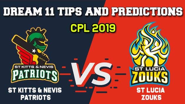 SKN vs SLZ Dream11 Team CPL 2019 – Cricket Prediction Tips For Today’s T20 Match St Kitts and Nevis Patriots vs St Lucia Zouks at Gros Islet