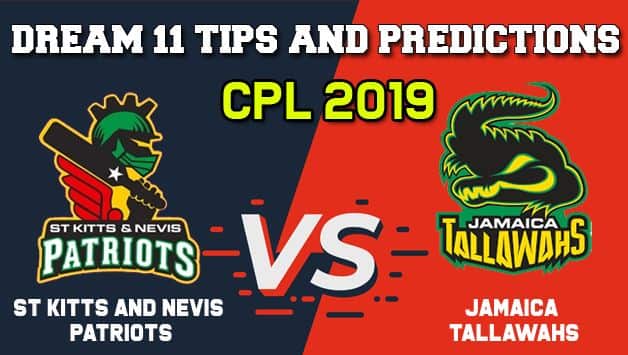 SKN vs JAM Dream11 Team CPL 2019 – Cricket Prediction Tips For Today’s T20I Match St Kitts and Nevis Patriots vs Jamaica Tallawahs at Kingston