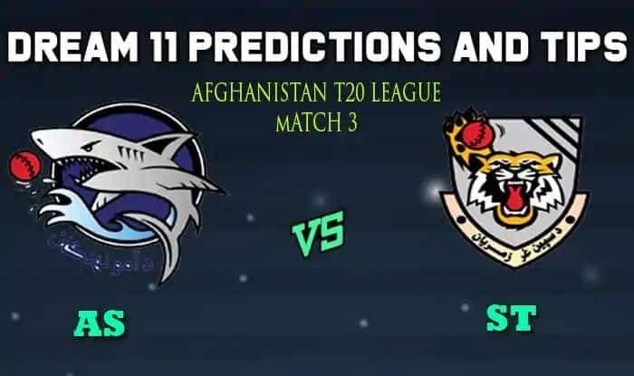 Dream11 Team Amo Sharks vs Speen Ghar Tigers Match 3 Afghanistan T20 League 2019 – Cricket Prediction Tips For Today’s T20 Match AS vs ST at Kabul