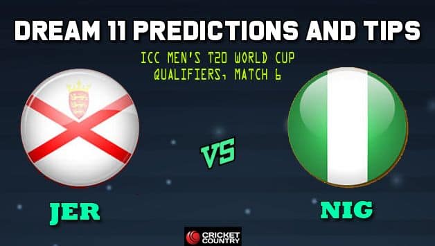Dream11 Team Jersey vs Nigeria ICC Men’s T20 World Cup Qualifiers – Cricket Prediction Tips For Today’s T20 Match 6 Group B JER vs NIG at Abu Dhabi
