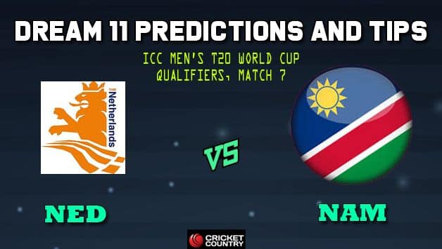 Dream11 Team Netherlands vs Namibia ICC Men’s T20 World Cup Qualifiers – Cricket Prediction Tips For Today’s T20 Match 7 Group A NED vs NAM at Dubai