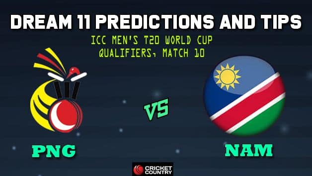 PNG vs NAM Dream11 Team Papua New Guinea vs Namibia, Match 10 Group A, ICC Men’s T20 World Cup Qualifiers – Cricket Prediction Tips For Today’s Match PNG vs NAM at Dubai