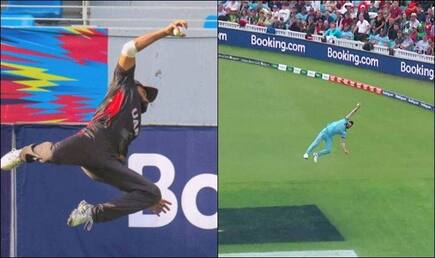 Rameez Shahzad Does a Ben Stokes, Takes a One-Handed Blinder During ICC T20 World Cup Qualifier Between UAE-Scotland | WATCH VIDEO