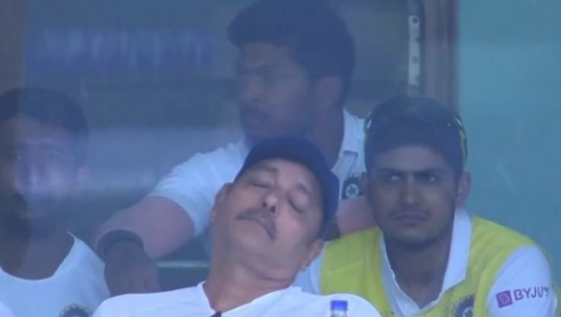 Fans trolls Indian coach Ravi Shastri after he gets caught sleeping during Ranchi Test