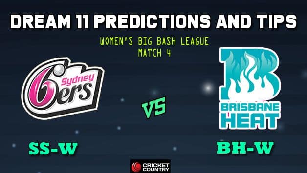 Dream11 Team Sydney Sixers vs Birsbane Heat Women’s Big Bash League 2019 – Cricket Prediction Tips For Today’s T20 Match 4 SS-W vs BH-W at Sydney