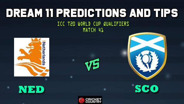 Dream11 Team Netherlands vs Scotland ICC Men’s T20 World Cup Qualifiers – Cricket Prediction Tips For Today’s T20 Match 41 Group A NED vs SCO at Dubai