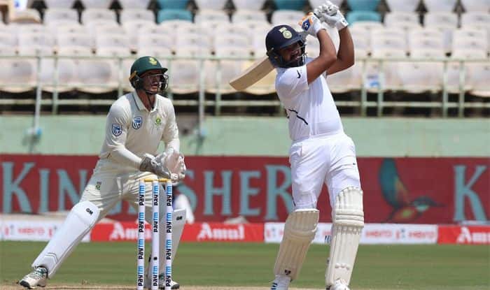1st Test: Bad light stops play after Rohit century