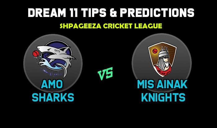 Dream11 Team Amo Sharks vs Mis Ainak Knights Match 14 Shpageeza Cricket League 2019 – Cricket Prediction Tips For Today’s T20 Match AS vs MAK at Alokozay Kabul International Cricket Ground