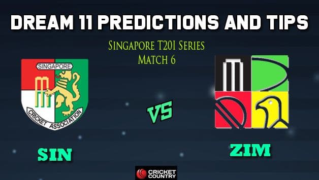 SIN vs ZIM Dream11 Team Singapore vs Zimbabwe, 6th T20I, Singapore Twenty20 Tri-Series 2019 – Cricket Prediction Tips For Today’s Match SIN vs ZIM at Singapore