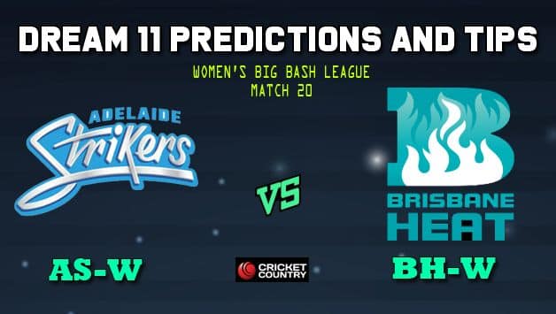 AS-W vs BH-W Dream11 Team Adelaide Strikers Women vs Brisbane Heat Women, Match 20, Women’s Big Bash League WBBL 2019– Cricket Prediction Tips For Today’s Match AS-W vs BH-W at Mackay November 2