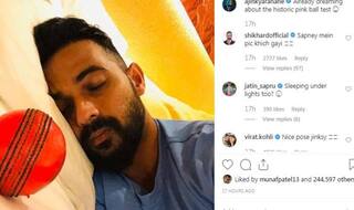 Indvban ajinkya rahanes dreaming about historic pink ball test virat kohli shikhar dhawan trolled