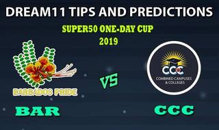 Barbados vs Combined Campuses And Colleges Dream11 Team Prediction Super50 Cup 2019: Captain And Vice-Captain, Fantasy Cricket Tips BAR vs CCC Group A Match at Warner Park, Basseterre, St Kitts 11:00 PM IST