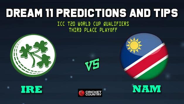 Dream11 Team Ireland vs Namibia ICC Men’s T20 World Cup Qualifiers – Cricket Prediction Tips For Today’s T20 3rd place Playoff IRE vs NAM at Dubai