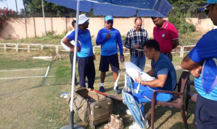 Video ms dhoni practice in nets at jsca