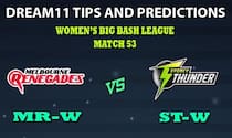 Melbourne Renegades Women vs Sydney Thunder Women Dream11 Team Prediction Women’s Big Bash League 2019: Captain And Vice-Captain, Fantasy Cricket Tips MR-W vs ST-W Match 53 at Junction Oval, Melbourne 5:30 AM IST