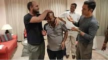 Away from cricket field ms dhoni busy with his friends in ranchi