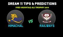 Dream11 Team Prediction Himachal Pradesh vs Railways : Captain And Vice Captain For Today Group C, Syd Mushtaq Ali Trophy 2019 Between HIM vs RAI at  Sector 16 Stadium, Chandigarh 1:00 PM IST November 18
