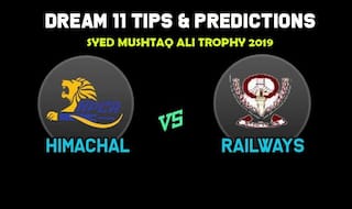 Dream11 Team Prediction Himachal Pradesh vs Railways : Captain And Vice Captain For Today Group C, Syd Mushtaq Ali Trophy 2019 Between HIM vs RAI at  Sector 16 Stadium, Chandigarh 1:00 PM IST November 18
