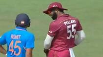 Ind vs wi rohit sharma abuse kieron pollard during live match in a joking manner 3878963
