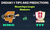 NMG vs TST Dream11 Team Prediction Mzansi Super League: Captain And Vice-Captain, Fantasy Cricket Tips Nelson Mandela Bay Giants vs Tshwane Spartans Eliminator at Venue: St George’s Park, Port Elizabeth 9:00 PM IST