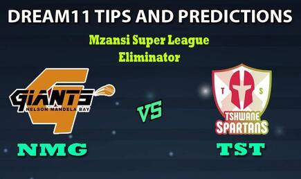 NMG vs TST Dream11 Team Prediction Mzansi Super League: Captain And Vice-Captain, Fantasy Cricket Tips Nelson Mandela Bay Giants vs Tshwane Spartans Eliminator at Venue: St George’s Park, Port Elizabeth 9:00 PM IST