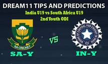 SA-Y vs IN-Y Dream11 Team Prediction India U19 tour of South Africa 2019-20: Captain And Vice-Captain, Fantasy Cricket Tips India Under-19 vs South Africa Under-19 2nd Youth ODI at Buffalo Park, East London 1:00 PM IST