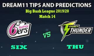 SIX vs THU Dream11 Team Prediction Big Bash League 2019-20: Captain And Vice-Captain, Fantasy Cricket Tips Sydney Sixers vs Sydney Thunder Match 14 at Sydney Cricket Ground, Sydney 1:40 PM IST