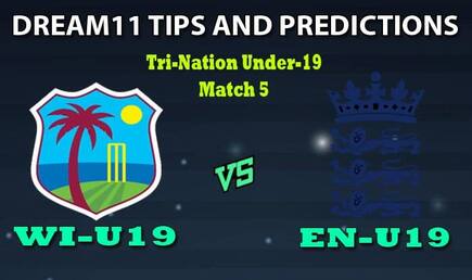 West Indies U19 vs England Under19 Dream11 Team Prediction Tri-Nation Under-19: Captain And Vice-Captain, Fantasy Cricket Tips WI-U19 vs EN-U19 5th Youth ODI at Sir Vivian Richards Stadium, North Sound, Antigua 6:30 PM IST