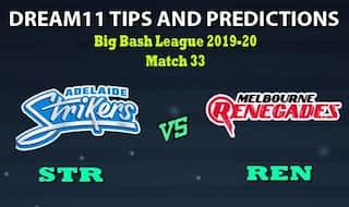 STR vs REN Dream11 Team Prediction Bangladesh Premier League 2019-20: Captain And Vice-Captain, Fantasy Cricket Tips Adelaide Strikers vs Melbourne Renegades Match 33 at Adelaide Oval, Adelaide 10:10 AM IST
