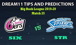 SIX vs STR Dream11 Team Prediction Big Bash League 2019-20: Captain And Vice-Captain, Fantasy Cricket Tips Sydney Sixers vs Adelaide Strikers Match 25 at Sydney Showground Stadium, Sydney 1:40 PM IST