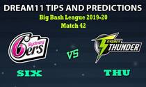 SIX VS THU Dream11 Team Prediction Big Bash League 2019-20: Captain And Vice-Captain, Fantasy Cricket Tips Sydney Sixers vs Sydney Thunder Match 42 at Sydney Showground Stadium, Sydney 1:30 PM IST