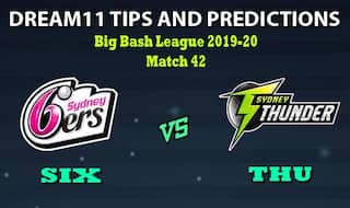 SIX VS THU Dream11 Team Prediction Big Bash League 2019-20: Captain And Vice-Captain, Fantasy Cricket Tips Sydney Sixers vs Sydney Thunder Match 42 at Sydney Showground Stadium, Sydney 1:30 PM IST