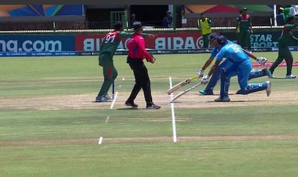 U19 World Cup Final: India Batsmen Dhruv Jorel-Atharva Ankolekar End up at Same End, Results in Comical Runout Against Bangladesh | WATCH VIDEO