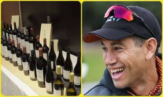 Sports news today february 21 ross taylor presented with 100 different wine bottles to mark his 100th test appearance 3949818