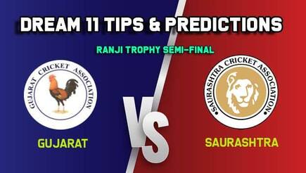 Dream11 Team Prediction GUJ vs SAU, Ranji Trophy, Semi-Final: Captain And Vice-Captain, Fantasy Cricket Tips Gujarat vs Saurashtra Rajkot 9:30 AM IST
