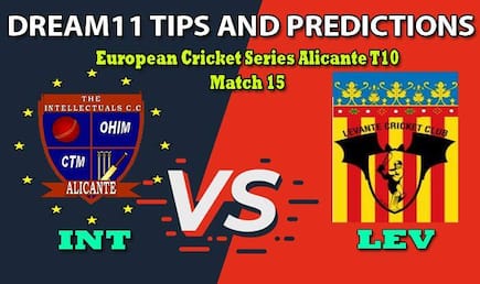 INT vs LEV Dream11 Team Prediction, European Cricket Series Alicante T10, Match 15: Captain And Vice-Captain, Fantasy Cricket Tips Intellectual CC vs Levante CC at Sporting Alfas Cricket Club, Alicante 6:30 PM IST