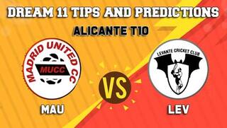 Dream11 Team Prediction Cricket MAU vs LEV, Dream11 ECS – Alicante T10: Captain And Vice-Captain, Fantasy Cricket Tips Madrid United CC vs Levante CC Sporting Alfas Cricket Club, Alicante 4:30 PM IST