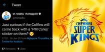Csk fired team doctor after tweet on indo china border dispute 4060617